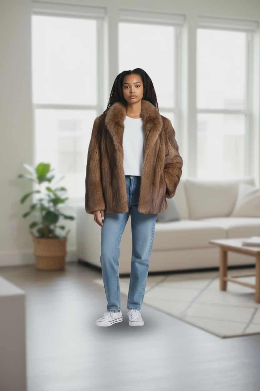 mink jacket thin line